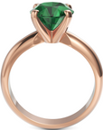 Inel de Logodnă Solitaire Heritage din Aur 14k cu Moissanite Verde de 2 ct din 14k Aur Roz - Castelo.ro