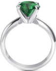 Inel de Logodnă Solitaire Heritage din Aur 14k cu Moissanite Verde de 2 ct din 14k Aur Alb - Castelo.ro