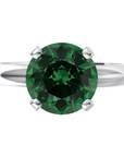 Inel de Logodnă Solitaire Heritage din Aur 14k cu Moissanite Verde de 2 ct din 14k Aur Alb - Castelo.ro
