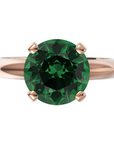 Inel de Logodnă Solitaire Heritage din Aur 14k cu Moissanite Verde de 2 ct din 14k Aur Roz - Castelo.ro