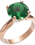 Inel de Logodnă Solitaire Heritage din Aur 14k cu Moissanite Verde de 3 ct din 14k Aur Roz - Castelo.ro