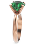 Inel de Logodnă Solitaire Heritage din Aur 14k cu Moissanite Verde de 3 ct din 14k Aur Roz - Castelo.ro