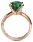 Inel de Logodnă Solitaire Heritage din Aur 14k cu Moissanite Verde de 3 ct din 14k Aur Roz - Castelo.ro