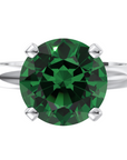 Inel de Logodnă Solitaire Heritage din Aur 14k cu Moissanite Verde de 3 ct din 14k Aur Alb - Castelo.ro