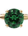 Inel de Logodnă Solitaire Heritage din Aur 14k cu Moissanite Verde de 3 ct din 14k Aur Galben - Castelo.ro