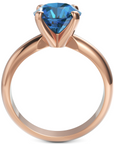 Inel de Logodnă Solitaire Heritage din Aur 14k cu Moissanite Albastru de 2 ct din 14k Aur Roz - Castelo.ro