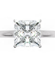Inel de Logodnă Solitaire din Aur 14k cu Moissanite Princess de 2.15 ct din 14k Aur Alb - Castelo.ro