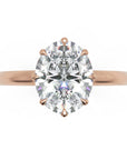 Inel de Logodnă Solitaire 'L'Amour' cu Diamant Natural Oval de 1.8 ct din 18k Aur Roz - Castelo.ro
