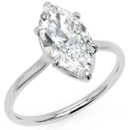 Inel de Logodnă din Aur 14k cu Diamant Marquise Creat în Laborator de 1.3 ct din 14k Aur Alb - Castelo.ro