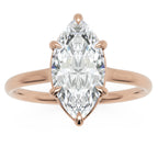 Inel de Logodnă din Aur 14k cu Diamant Marquise Creat în Laborator de 1.3 ct din 14k Aur Roz - Castelo.ro