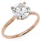 Inel de Logodnă din Aur 18k cu Diamant Creat în Laborator Solitaire Rotund de 1.5 ct din 18k Aur Roz - Castelo.ro