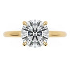 Inel de Logodnă din Aur 18k cu Diamant Creat în Laborator Solitaire Rotund de 1.5 ct din 18k Aur Galben - Castelo.ro