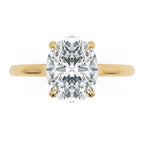 Inel de Logodnă din Aur 18k cu Diamant Creat în Laborator Oval de 1.5 ct din 18k Aur Galben - Castelo.ro