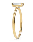 Inel de Logodnă din Aur 18k cu Moissanite Tăietură Smarald de 0.7 ct din 18k Aur Galben - Castelo.ro