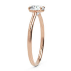 Inel de Logodnă Brilliance din Aur 18k cu Moissanite Solitaire Rotund de 0.8 ct din 18k Aur Roz - Castelo.ro
