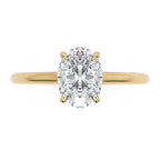 Inel de Logodnă Enigma din Aur 18k Solitaire Oval de 0.8 ct din 18k Aur Galben - Castelo.ro