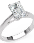 Inel de Logodnă Solitaire Radiant din Aur 18k cu Moissanit de 1.2 ct din Platina - Castelo.ro