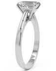 Inel de Logodnă Solitaire Radiant din Aur 18k cu Moissanit de 1.2 ct din Platina - Castelo.ro