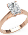 Inel de Logodnă Solitaire Radiant din Aur 18k cu Moissanit de 1.2 ct din 18k Aur Roz - Castelo.ro
