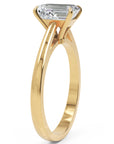 Inel de Logodnă Solitaire Radiant din Aur 18k cu Moissanit de 1.2 ct din 18k Aur Galben - Castelo.ro