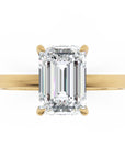 Inel de Logodnă Solitaire Radiant din Aur 18k cu Moissanit de 1.2 ct din 18k Aur Galben - Castelo.ro