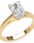 Inel de Logodnă Solitaire Radiant din Aur 18k cu Moissanit de 1.2 ct din 18k Aur Galben - Castelo.ro