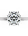 Inel de Logodnă Solitaire Rotund din Aur 14k cu Moissanit de 1.3 ct din 14k Aur Alb - Castelo.ro