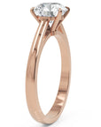 Inel de Logodnă Solitaire Rotund din Aur 14k cu Moissanit de 1.3 ct din 14k Aur Roz - Castelo.ro