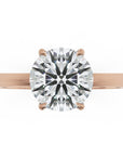 Inel de Logodnă Solitaire Rotund din Aur 14k cu Moissanit de 1.3 ct din 14k Aur Roz - Castelo.ro