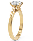 Inel de Logodnă Solitaire Rotund din Aur 14k cu Moissanit de 1.3 ct din 14k Aur Galben - Castelo.ro