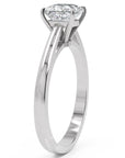 Inel de Logodnă Solitaire Princess din Aur 18k cu Moissanit de 1 ct din Platina - Castelo.ro