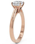Inel de Logodnă Solitaire Princess din Aur 18k cu Moissanit de 1 ct din 18k Aur Roz - Castelo.ro
