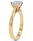Inel de Logodnă Solitaire Princess din Aur 18k cu Moissanit de 1 ct din 18k Aur Galben - Castelo.ro