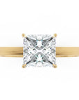 Inel de Logodnă Solitaire Princess din Aur 18k cu Moissanit de 1 ct din 18k Aur Galben - Castelo.ro