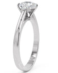 Inel de Logodnă Solitaire Heart din Aur 14k cu Moissanit de 0.8 ct din 14k Aur Alb - Castelo.ro