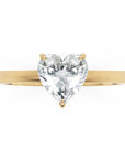 Inel de Logodnă Solitaire Heart din Aur 14k cu Moissanit de 0.8 ct din 14k Aur Galben - Castelo.ro