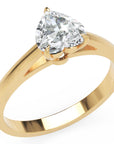 Inel de Logodnă Solitaire Heart din Aur 14k cu Moissanit de 0.8 ct din 14k Aur Galben - Castelo.ro