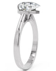 Inel de Logodnă Solitaire Pear din Aur 18k cu Moissanit de 1.3 ct din Platina - Castelo.ro