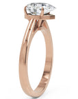 Inel de Logodnă Solitaire Pear din Aur 18k cu Moissanit de 1.3 ct din 18k Aur Roz - Castelo.ro