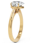 Inel de Logodnă Solitaire Pear din Aur 18k cu Moissanit de 1.3 ct din 18k Aur Galben - Castelo.ro