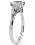Inel de Logodnă Contessina din Aur 14k cu Trei Moissanite de 1.6 ct din 14k Aur Alb - Castelo.ro