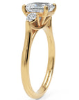 Inel de Logodnă Contessina din Aur 14k cu Trei Moissanite de 1.6 ct din 14k Aur Galben - Castelo.ro