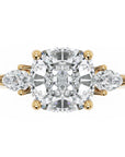 Inel de Logodnă L'Amour din Aur 14k cu Trei Moissanite de 1.7 ct din 14k Aur Galben - Castelo.ro
