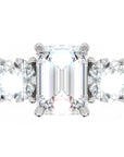 Inel de Logodnă Via di Emeralde cu Trei Moissanite de 2.4 ct din Platina - Castelo.ro