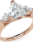 Inel de Logodnă Eternal Heart cu Trei Diamante Create în Laborator de 1.7 ct