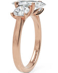 Inel de Logodnă Marquise du Chateau cu Trei Diamante Naturale de 2.3 ct