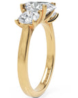Inel de Logodnă Oval & Round din Aur 14k cu Trei Diamante Create în Laborator de 2.3 ct