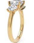 Inel de Logodnă Princesse Étoile cu Trei Diamante Naturale de 2.45 ct