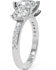 Inel de Logodnă Princesse Étoile cu Diamante Naturale Princess și Rotund Pave de 2.67 ct