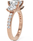 Inel de Logodnă Princesse Étoile cu Diamante Naturale Princess și Rotund Pave de 2.67 ct